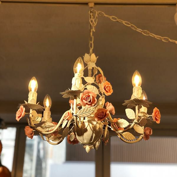 ローズシャンデリア(6灯)｜かわいいお姫様インテリア家具・雑貨の通販