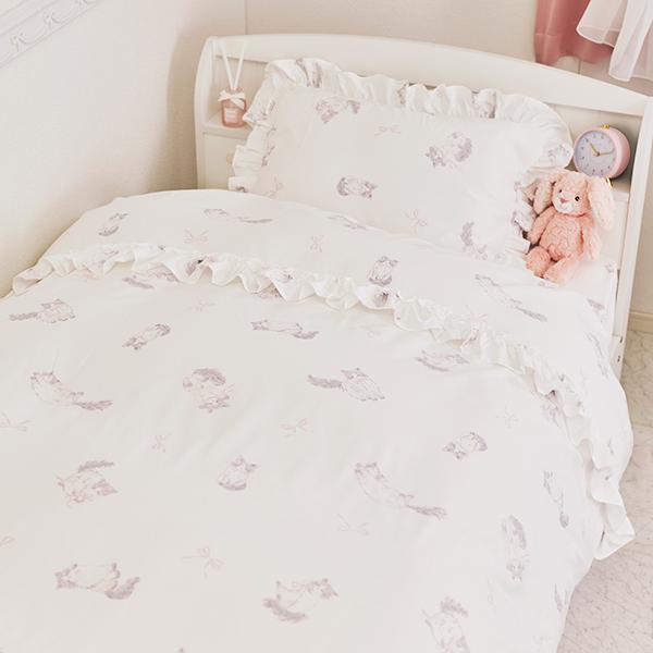 ポイント10倍♪～2/9 AM10:00まで】キャットリボン布団カバー3点セット