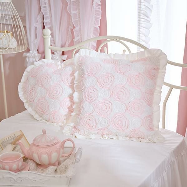 期間限定特別価格 ～3/31 AM10:00まで】シフォンローズクッション