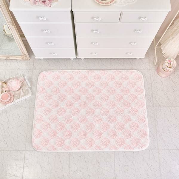 シフォンローズラグ(長方形・90×120)｜かわいいお姫様インテリア家具