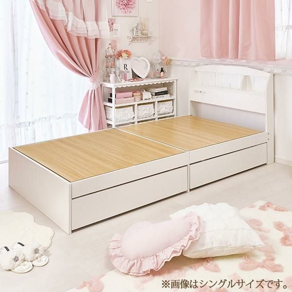 大型】たっぷり収納ベッド(セミダブル・ポケットコイルマットレス付