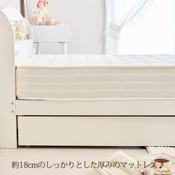 大型】たっぷり収納ベッド(セミダブル・ポケットコイルマットレス付