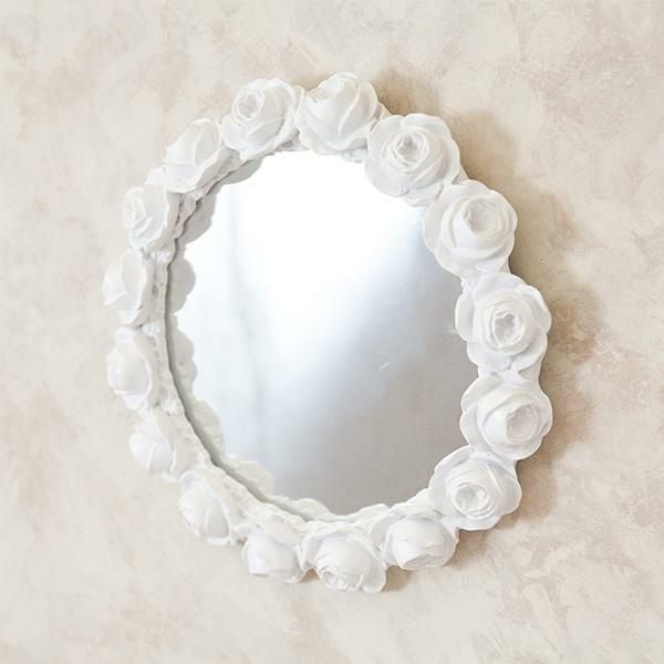 ウォールミラー(ローズ）【ラッピング対応可能】｜かわいいお姫様