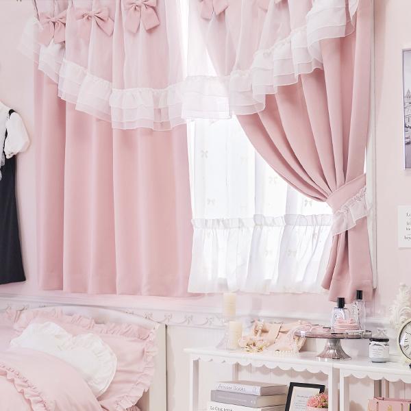 ポイント10倍♪～2/9 AM10:00まで】ティアラリボン2WAY遮光カーテン