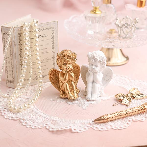 ♥アンティークエンジェルセット♥ エンジェルオブジェ(夢想)｜かわいいお姫様インテリア家具・雑貨の通販