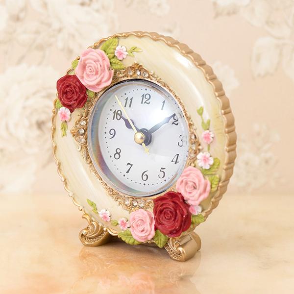スプレンディッドローズ置時計｜かわいいお姫様インテリア家具・雑貨の